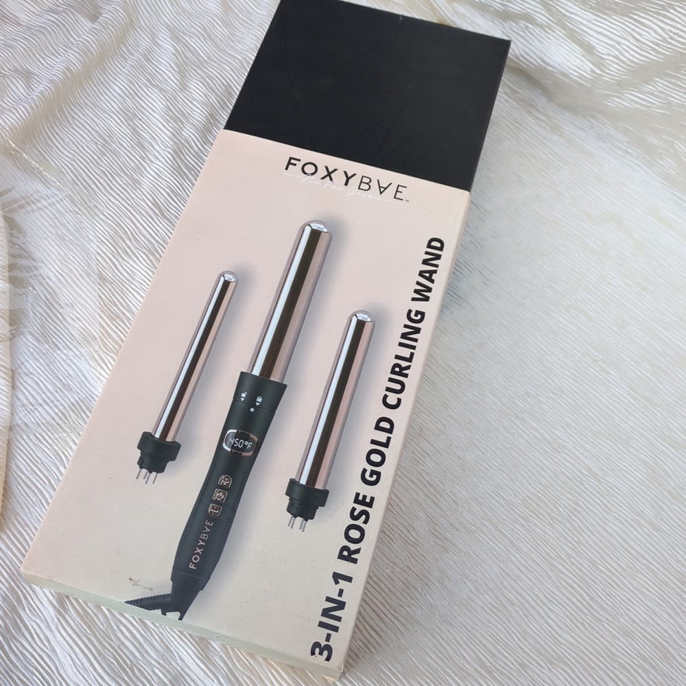FoxyBae Rose Gold 3 In 1 Curling Iron 19mm 25mm 32mm